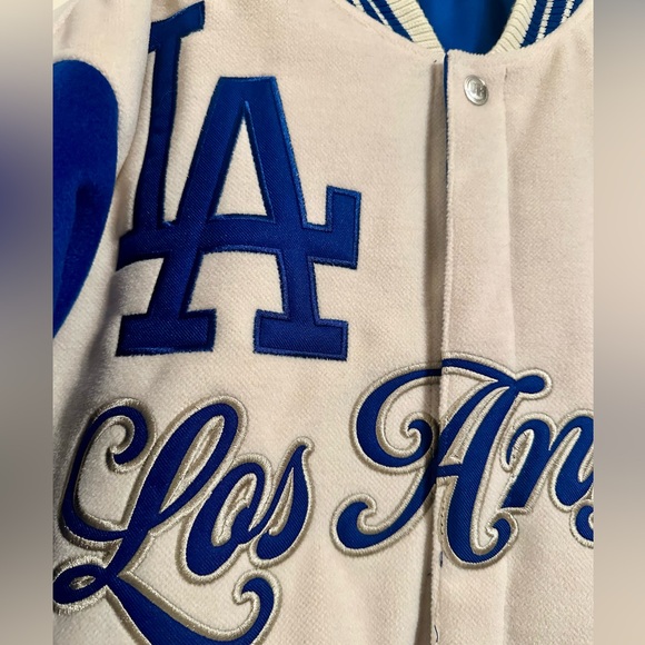 MLB Genuine Merchandise Reversible Los Angeles Dodgers Varsity Jacket NWOT - Picture 5 of 14